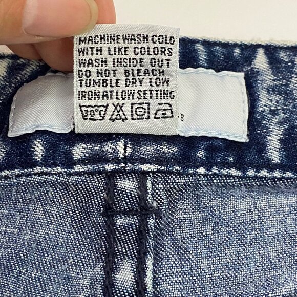 Armani Exchange AX Mini Skirt Washed Out Cotton Blend Size 0 - Picture 5 of 8